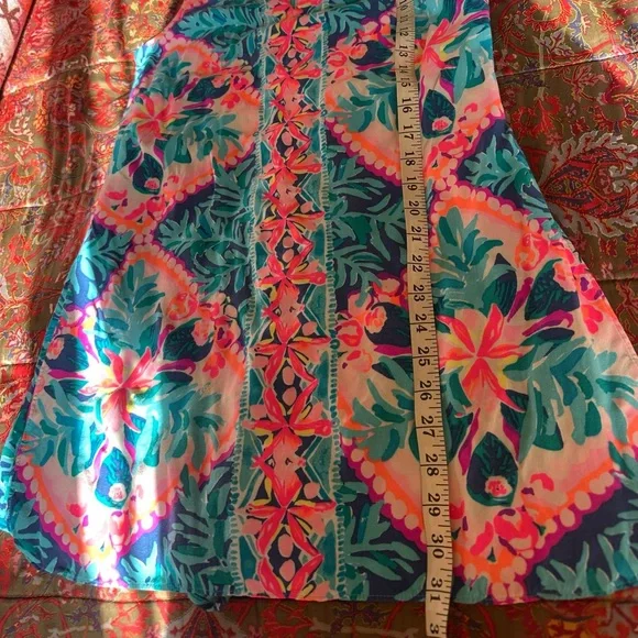 Lilly Pulitzer Sleeveless Pink and Blue Floral Romper - Picture 14 of 14